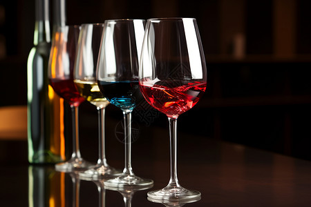 红酒与玻璃杯背景图片