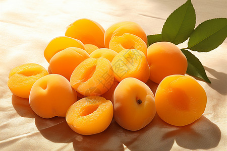 甜蜜美味的杏子背景图片