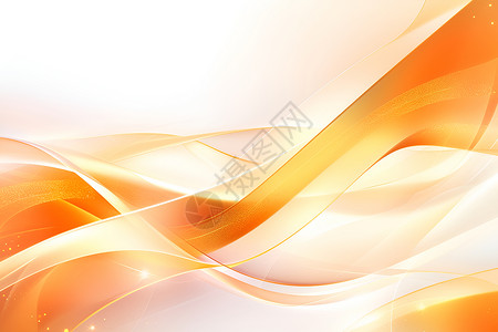 抽象橙色光效绚丽橙色线条背景插画