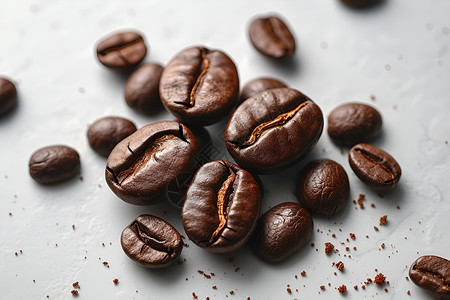 咖啡豆的魅力背景图片