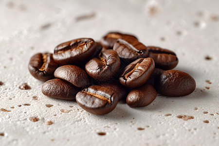香浓美味咖啡新鲜烘培的豆子背景