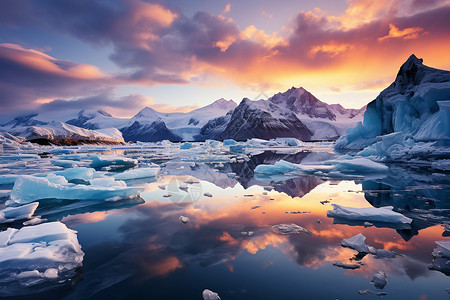 冰川美景背景图片