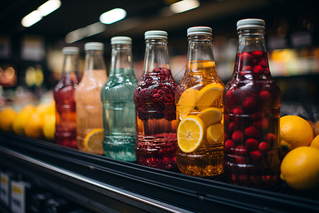 色彩斑斓的果汁高清图片