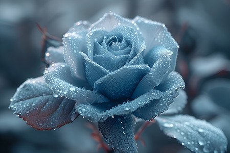 冰蓝色蔷薇背景图片