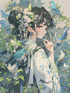 彩绘仙女背景图片