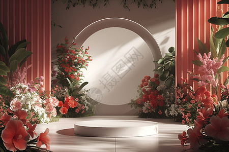 美丽花卉花卉优雅空间设计图片