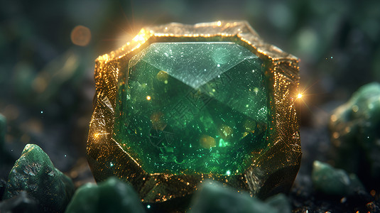 翡翠绿宝石背景图片