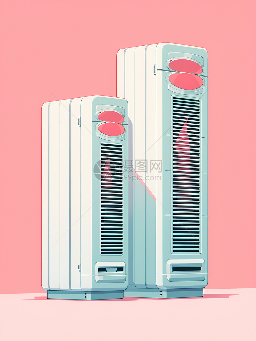 设计的电暖器插画图片