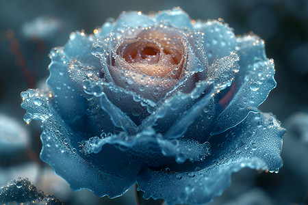 户外的蓝色花朵背景图片