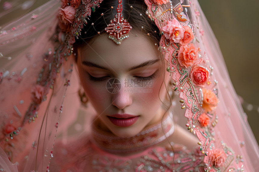 新娘的头纱图片