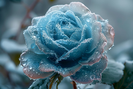 碎冰蓝玫瑰背景图片