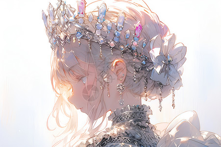 王冠下的仙女背景图片