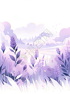 紫色草地背景图片