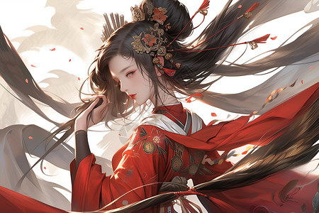 武艺展现的少女高清图片