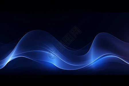 蓝色光波抽象光波高清图片