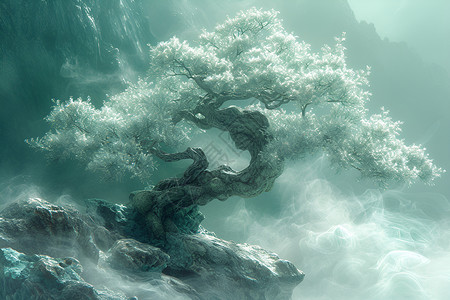 中国梦幻之树背景图片