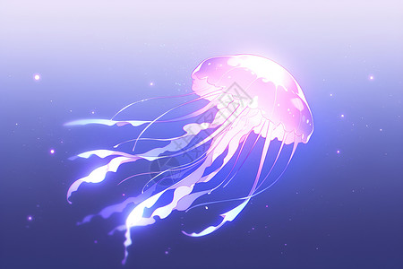 悬浮的水母背景图片