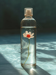 水瓶中的花朵背景图片