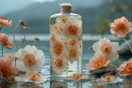 花瓶中的小花背景图片