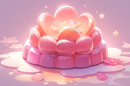 粉色生日蛋糕背景图片