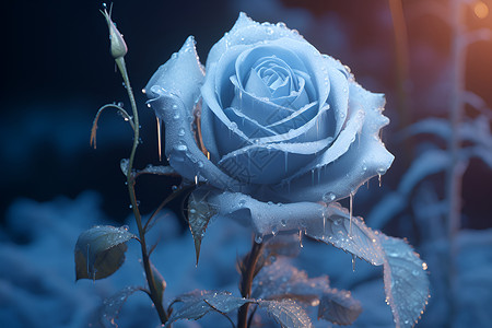 晶莹剔透的玫瑰背景图片