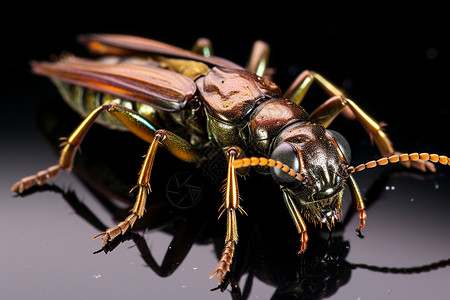 桌面上的蚂蚱动物背景图片