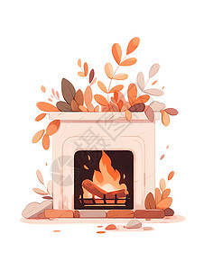 温暖的炉火背景图片