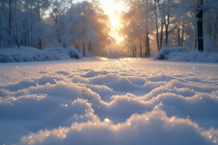 美丽的雪景背景图片