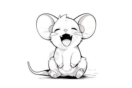 开心的小老鼠背景图片