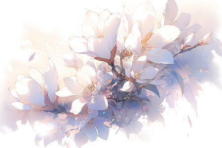 美丽的玉兰花背景图片