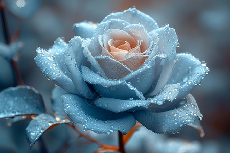 冬季优雅的玫瑰花背景图片