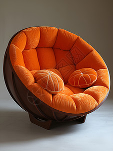 橙色躺椅背景图片