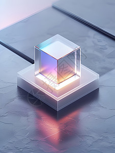 透明方块透明的白色立方体设计图片