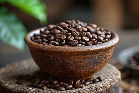 碗里的褐色咖啡背景图片