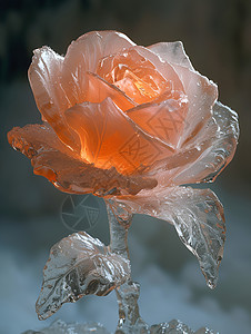 冰冻的植物玫瑰背景图片
