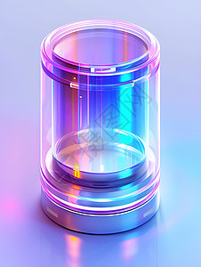 玻璃工业彩光的玻璃容器插画