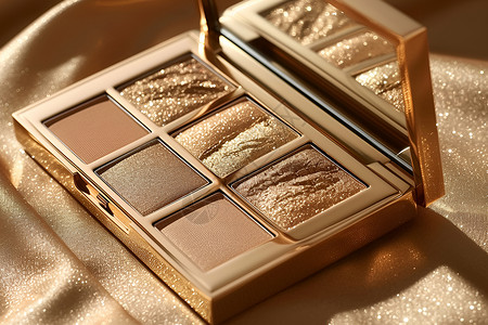 金色化妆盒背景图片