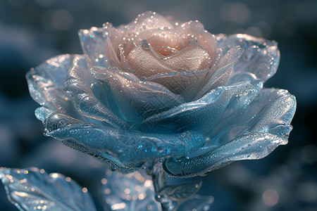 玫瑰雪雪中冰玫瑰背景设计图片