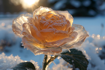 花叶万年青冰玫瑰背景设计图片