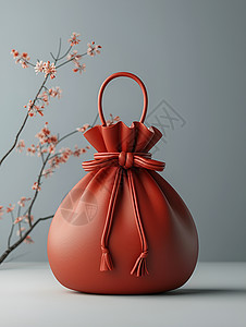 红包与花束红色陶瓷高清图片