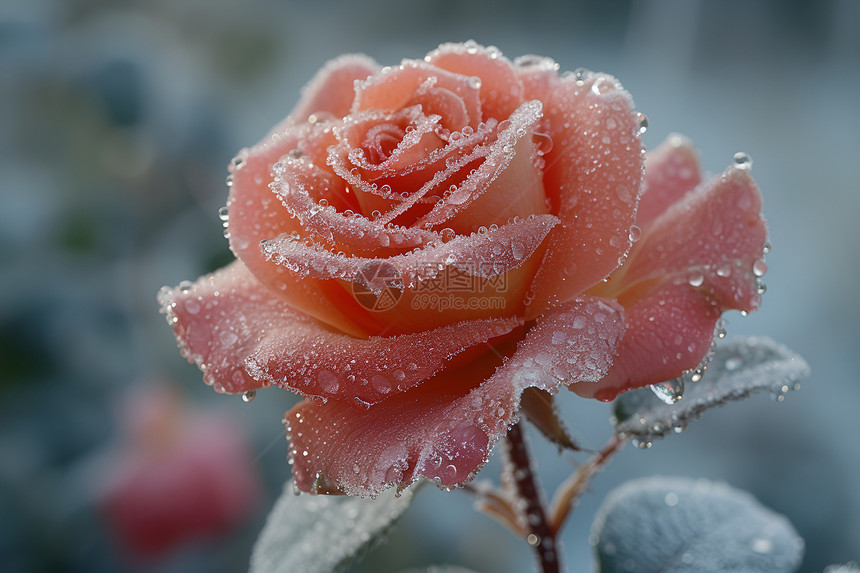 冰雪覆盖的玫瑰图片
