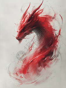 一只红色的龙背景图片