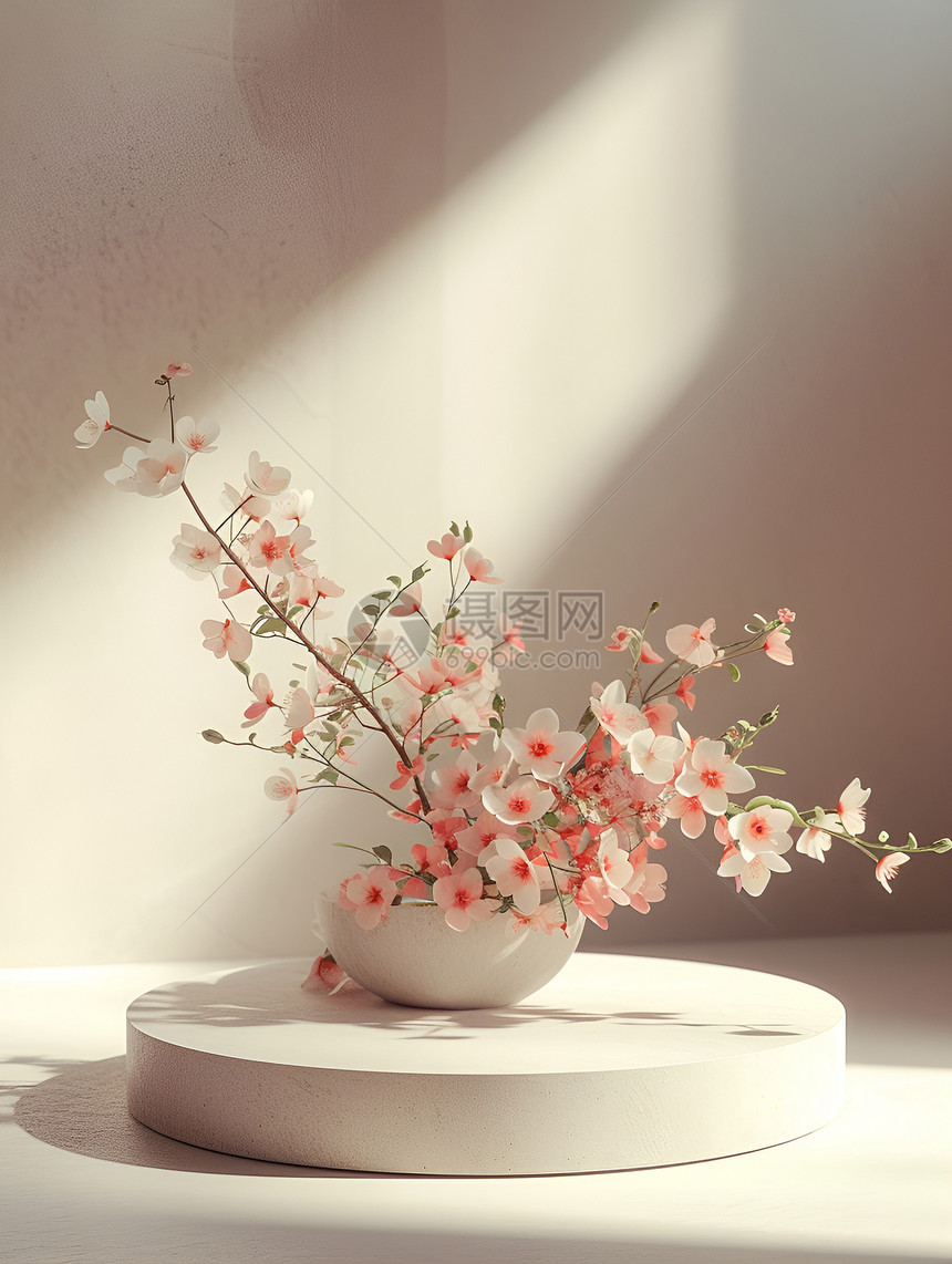 阳光下的花瓶图片