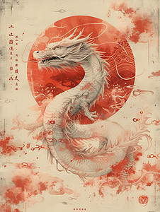 中国白龙背景图片