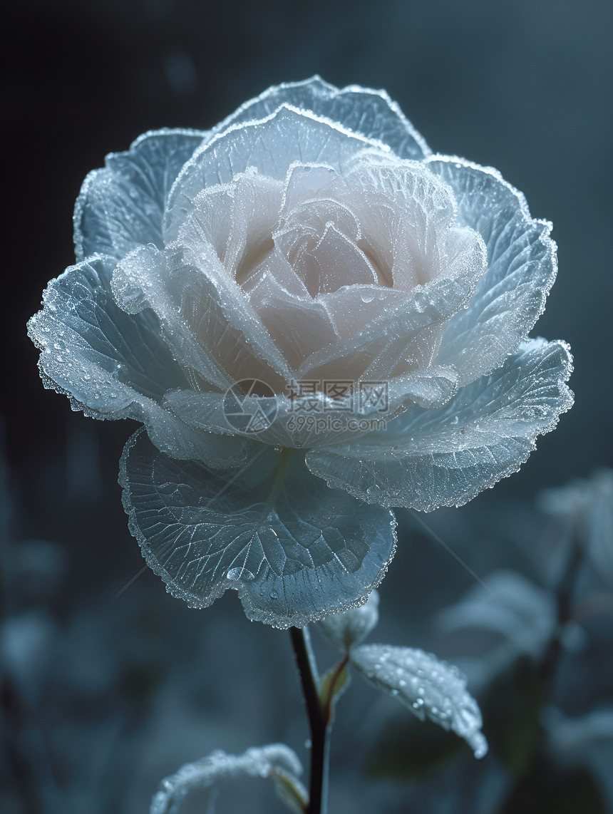 冰雕玫瑰绽放图片