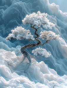 中国风树幻境背景图片