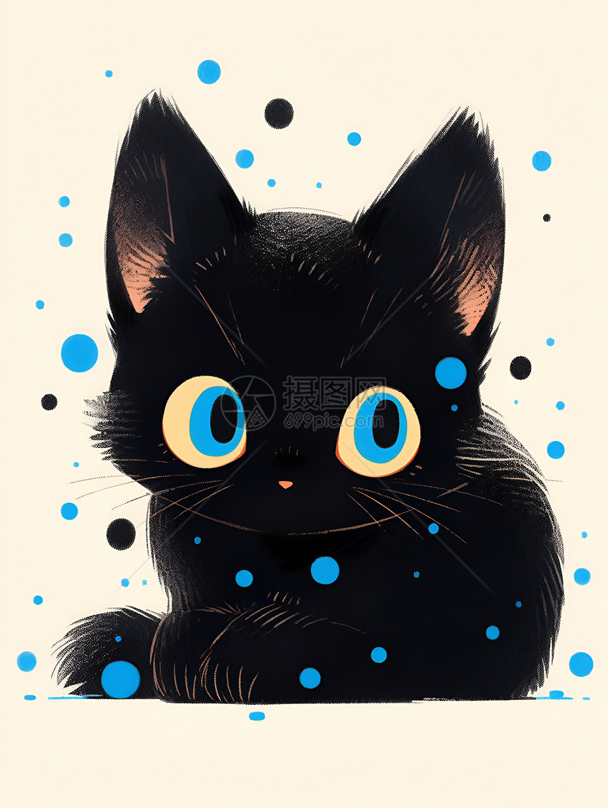 可爱的黑猫图片