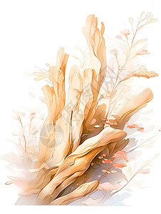 怒放的姜花植物姜根茎高清图片