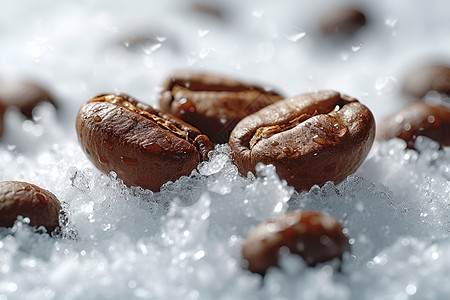 冬日咖啡背景图片