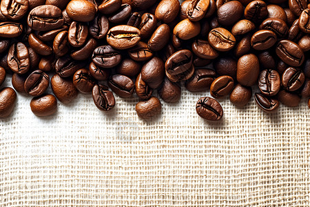 咖色底图咖啡豆的诱惑背景